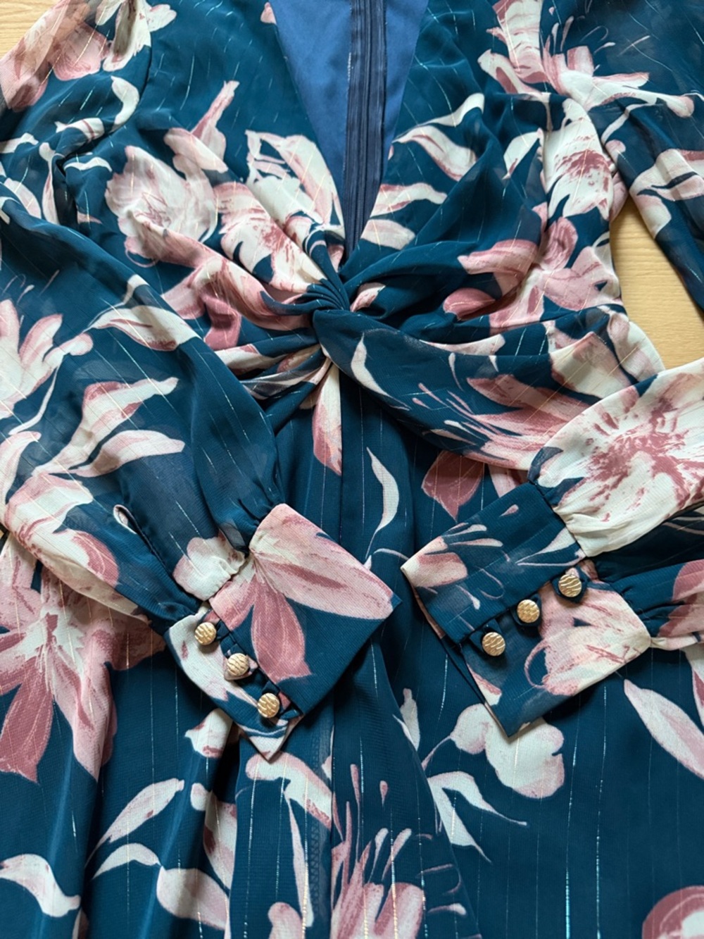 Lulus Teal Floral Mini Dress - Picture 3 of 7